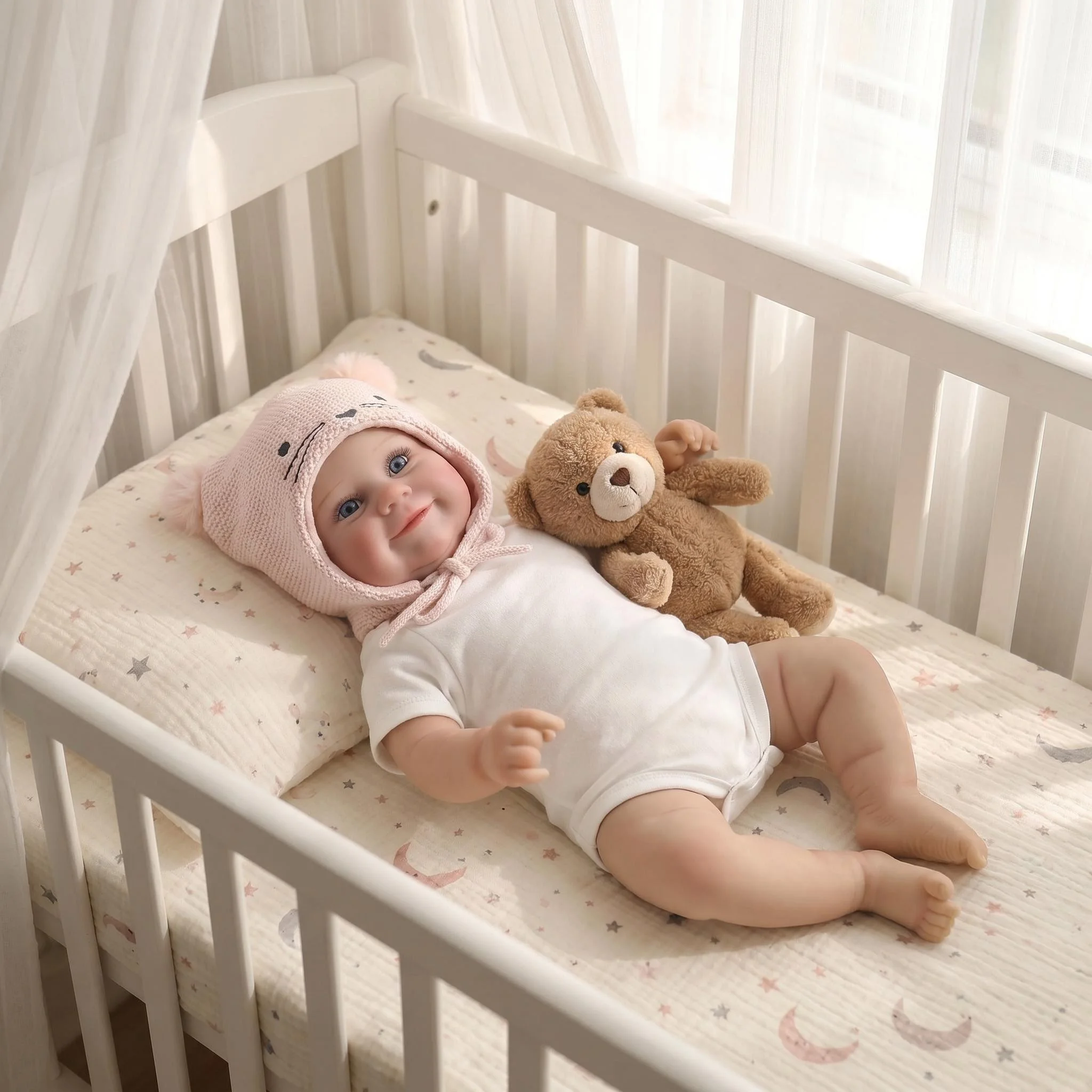 NPK 20inch Reborn Toddler Doll Full Vinyl Body Maddie Cute Soft Cuddle High Quality Collectible Toy for Ages 14+
NPK 20inch Reborn Toddler Doll Full Vinyl Body Maddie Cute Soft Cuddle High Quality Collectible Toy for Ages 14+