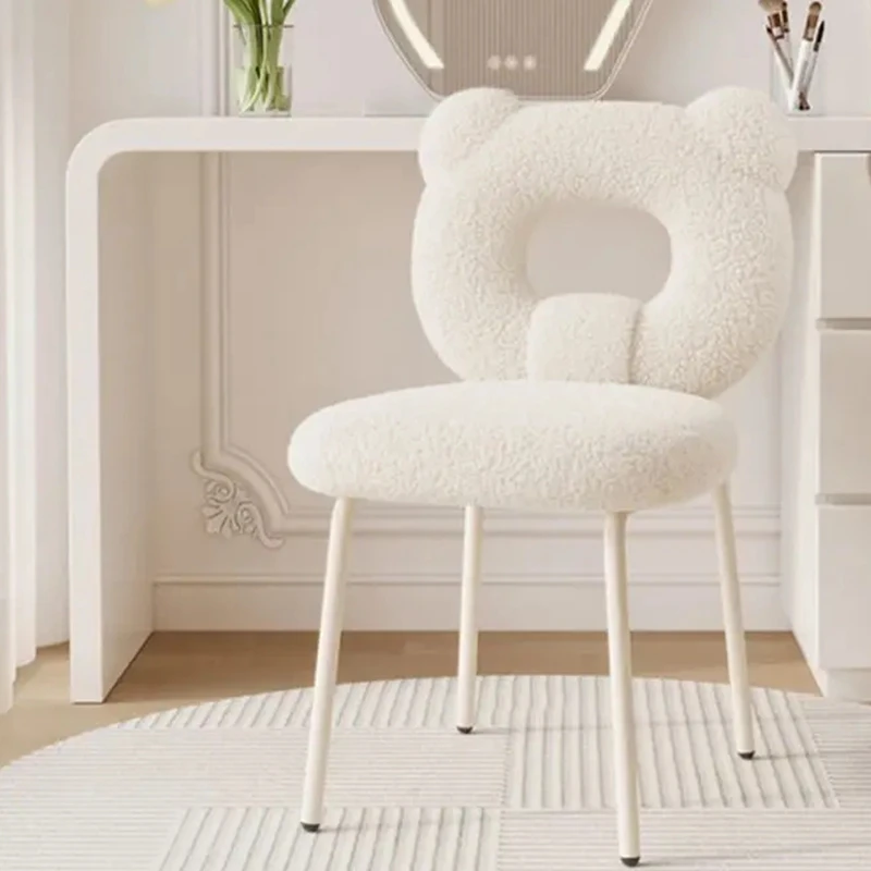 Dressing stool Lambs wool chair bedroom creamy style makeup chair backrest rotation nordic furniture luxury dinning chairs
Dressing stool Lambs wool chair bedroom creamy style makeup chair backrest rotation nordic furniture luxury dinning chairs