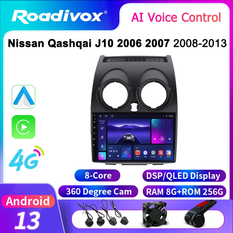 roadivox Android car radio for Nissan Qashqai J10 2006 2013 stereo GPS Navigation video Multimedia Player tape recorder
roadivox Android car radio for Nissan Qashqai J10 2006 2013 stereo GPS Navigation video Multimedia Player tape recorder