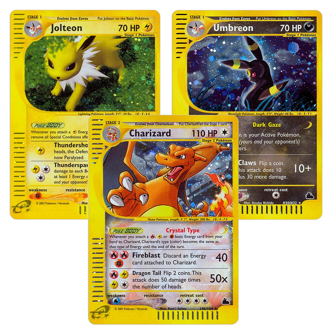 PKM Cards 1st Edition Collection Card Charizard Umbreon Zapdos Aquapolis AQ Skyridge SK Foil Cards Collection PTCG Proxy Cards
PKM Cards 1st Edition Collection Card Charizard Umbreon Zapdos Aquapolis AQ Skyridge SK Foil Cards Collection PTCG Proxy Cards