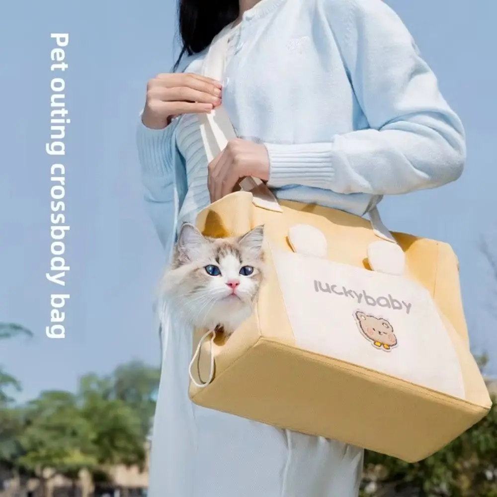Foldable Travel Cat Handbag Canvas Skew Straddle Cats Dog Carrier Large Capacity Adjustable Strap Outdoor Cat Carrier Bag
Foldable Travel Cat Handbag Canvas Skew Straddle Cats Dog Carrier Large Capacity Adjustable Strap Outdoor Cat Carrier Bag