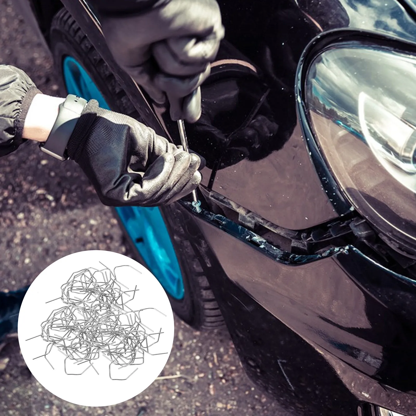 200Pcs Bumper Repair Welding Staples for Automobile Plastic Bumpers Strong Stable Weld Effect Lightweight Simple Operation
200Pcs Bumper Repair Welding Staples for Automobile Plastic Bumpers Strong Stable Weld Effect Lightweight Simple Operation