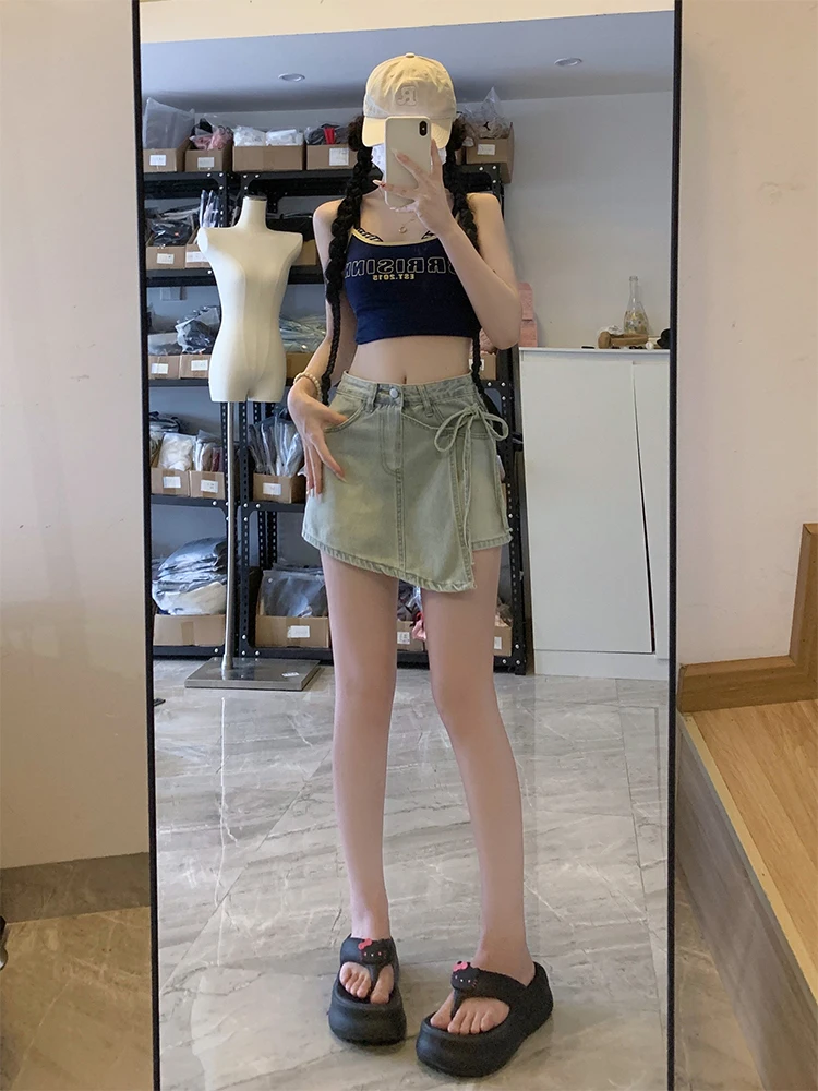 Hot Girl Tie-Dye High Waist A-Line Skirt Jeans Women's Summer plus Size Slimming Asymmetrical ort Pants
Hot Girl Tie-Dye High Waist A-Line Skirt Jeans Women's Summer plus Size Slimming Asymmetrical ort Pants