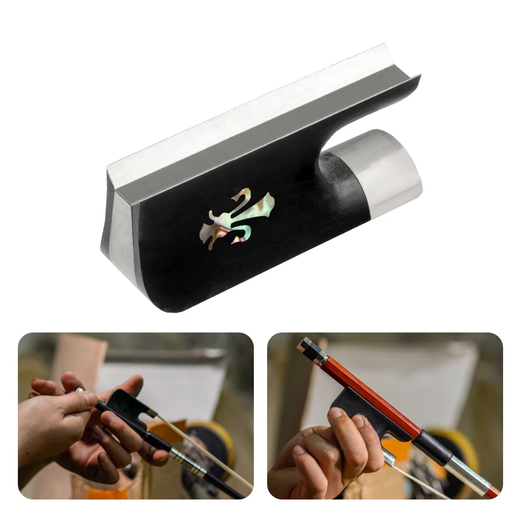 Элитные комплектующие для смычка виолончели 4/4 - наконечник из черного дерева с флер-де-лисом и перламутровой вставкой, наконечник из стерлингового серебра
Элитные комплектующие для смычка виолончели 4/4 - наконечник из черного дерева с флер-де-лисом и перламутровой вставкой, наконечник из стерлингового серебра