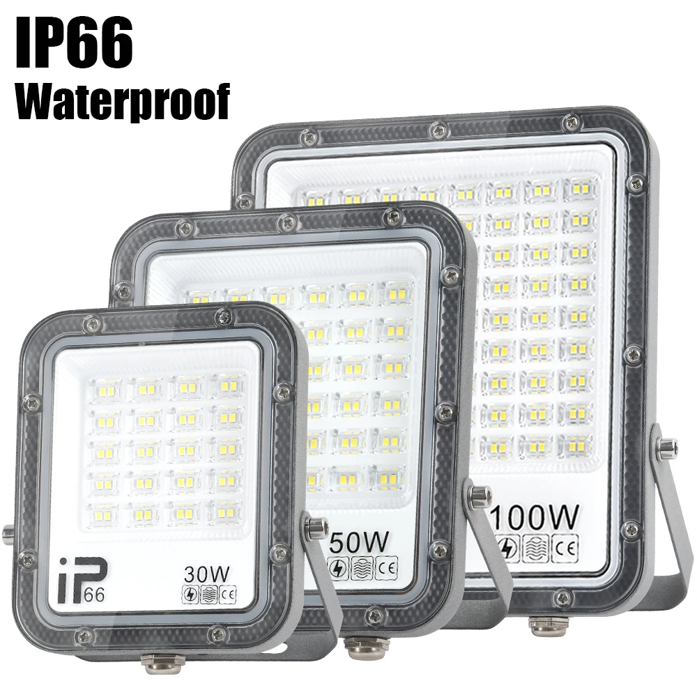 LED Flood Light 30W 50W 100W Outdoor Spotlight Waterproof IP66 Floodlight Reflector Portable For Garden Street Outdoor Lighting
LED Flood Light 30W 50W 100W Outdoor Spotlight Waterproof IP66 Floodlight Reflector Portable For Garden Street Outdoor Lighting