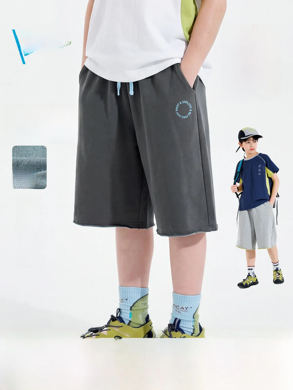 Bluem Boys' Sporty Short Pants Cotton Blend Fabric Soft Summer Children's Clothing Five-Pointed Pants for Teenagers And Preteens
Bluem Boys' Sporty Short Pants Cotton Blend Fabric Soft Summer Children's Clothing Five-Pointed Pants for Teenagers And Preteens