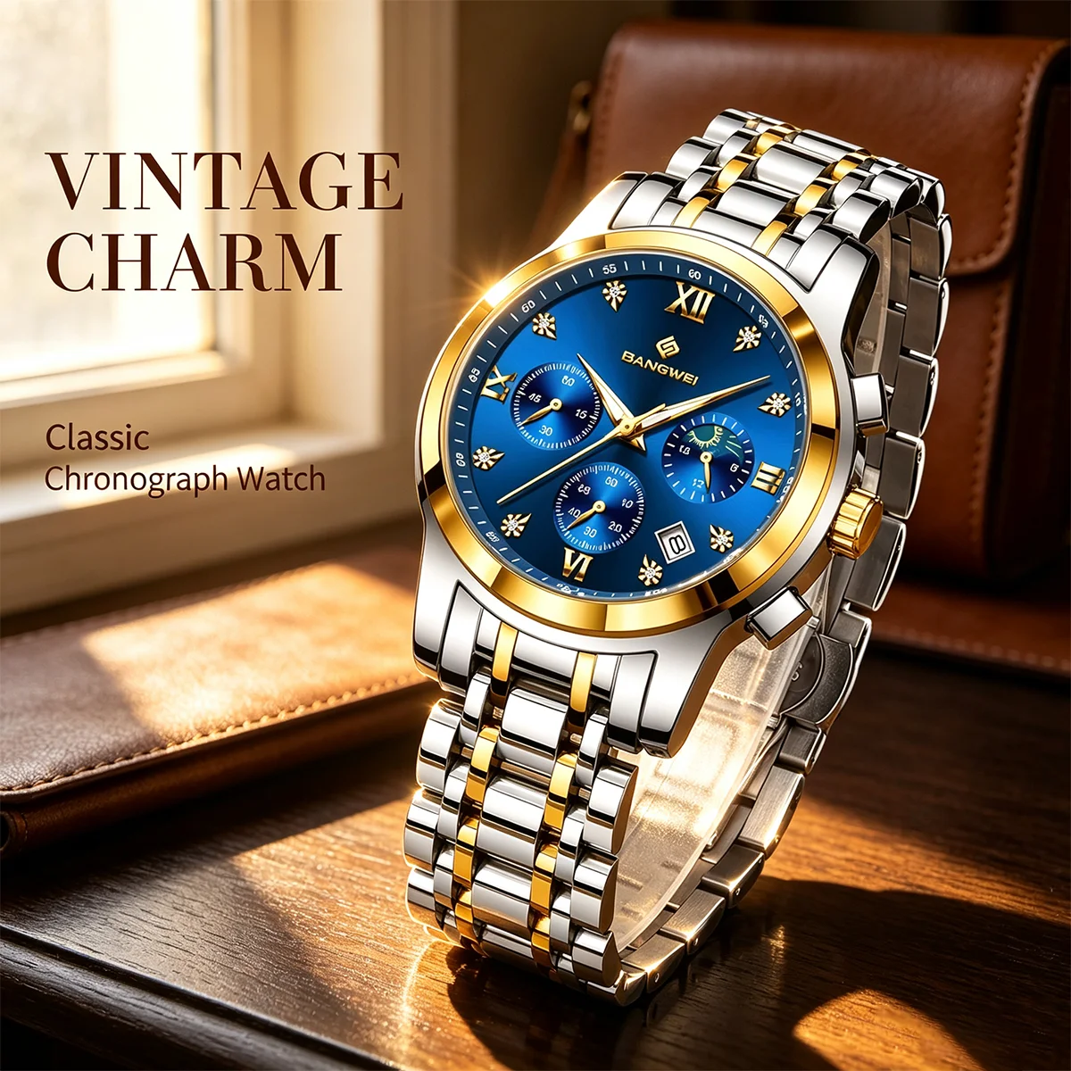 BANGWEI Luxury Men Watches Business Fashion Original Quartz Man Wristwatches Waterproof Luminous Steel Mens Watches Reloj Hombre
BANGWEI Luxury Men Watches Business Fashion Original Quartz Man Wristwatches Waterproof Luminous Steel Mens Watches Reloj Hombre