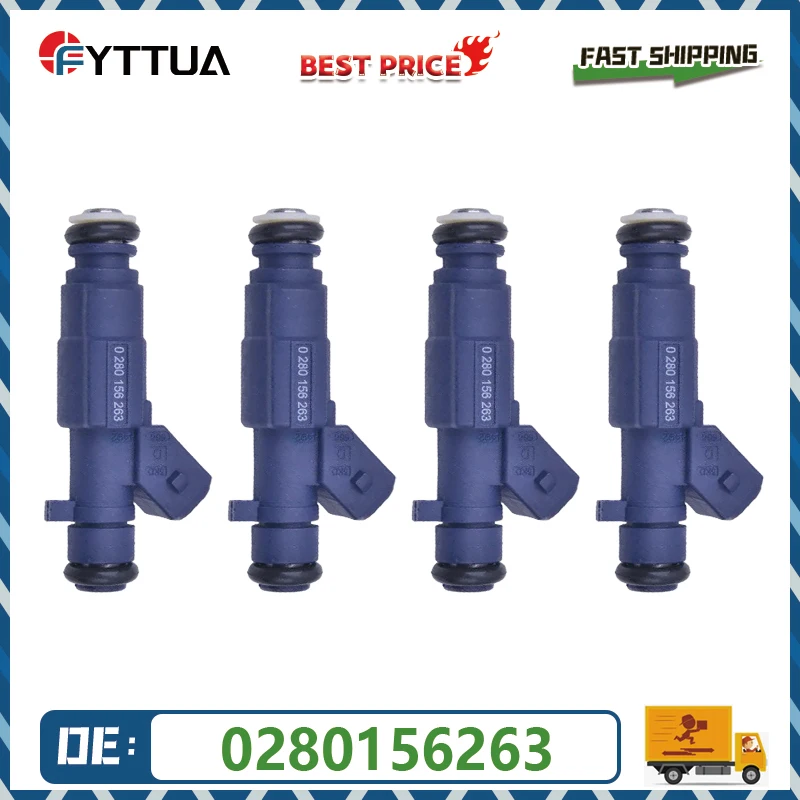 4pcs Fuel injector F01R00M046 0280156263 For Chery 4g16 A3 3 G3 DVVT Car Engine Value 4 Holes Auto Parts
4pcs Fuel injector F01R00M046 0280156263 For Chery 4g16 A3 3 G3 DVVT Car Engine Value 4 Holes Auto Parts