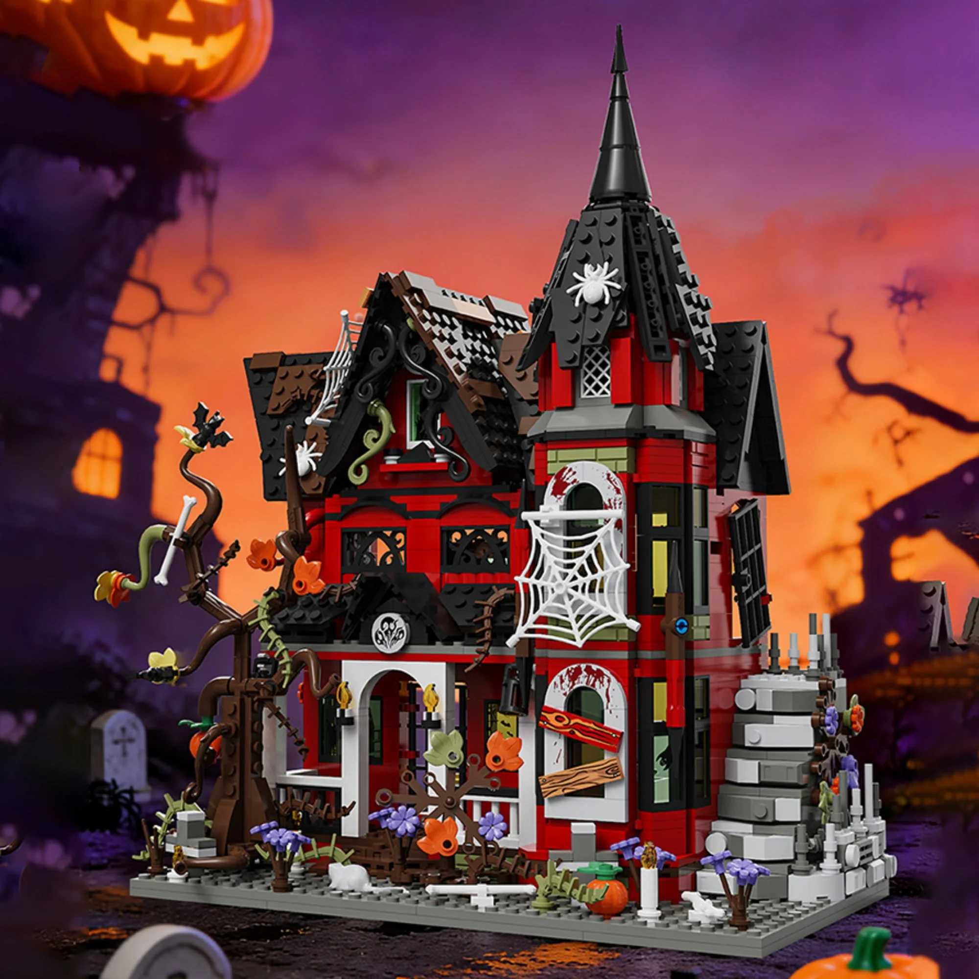 1249pcs Halloween Spoopy House Building Blocks Horror House Medieval Modular Construction Bricks Toys for Adults Halloween Gifts
1249pcs Halloween Spoopy House Building Blocks Horror House Medieval Modular Construction Bricks Toys for Adults Halloween Gifts