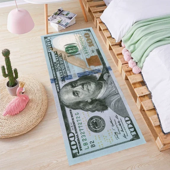 Money Rugs 100 Dollar Bill Runner Cool Area Rug for Living Room Kitchen Rug Laundry Runner Rug Bedroom Bathroom Mat (20" x 47.5")
Money Rugs 100 Dollar Bill Runner Cool Area Rug for Living Room Kitchen Rug Laundry Runner Rug Bedroom Bathroom Mat (20" x 47.5")