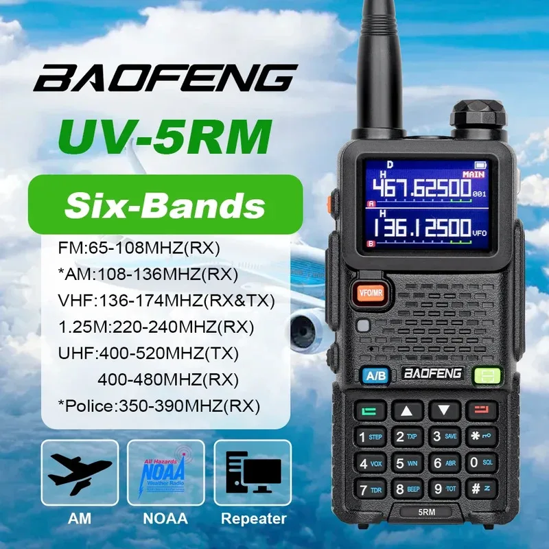 Baofeng BF UV-5RM Radio10W Long Range Two Way Radio Multi-band Type-C Air Band Walkie Talkie Wireless Programming Wireless Copy
Baofeng BF UV-5RM Radio10W Long Range Two Way Radio Multi-band Type-C Air Band Walkie Talkie Wireless Programming Wireless Copy