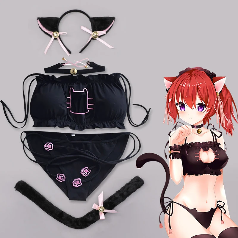 Cute Anime Maid Cat Cosplay Costume Sexy Embroidery Open Chest Bra Underpants Set Cat Girl Lingerie
Cute Anime Maid Cat Cosplay Costume Sexy Embroidery Open Chest Bra Underpants Set Cat Girl Lingerie