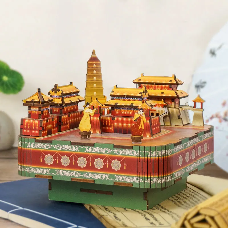 Dream of Tang Dynasty DIY Music Box 3D Wooden Puzzle, Rotating Musical Craft Kit, Chinese Style Birthday Gift for Adults & Teens
Dream of Tang Dynasty DIY Music Box 3D Wooden Puzzle, Rotating Musical Craft Kit, Chinese Style Birthday Gift for Adults & Teens