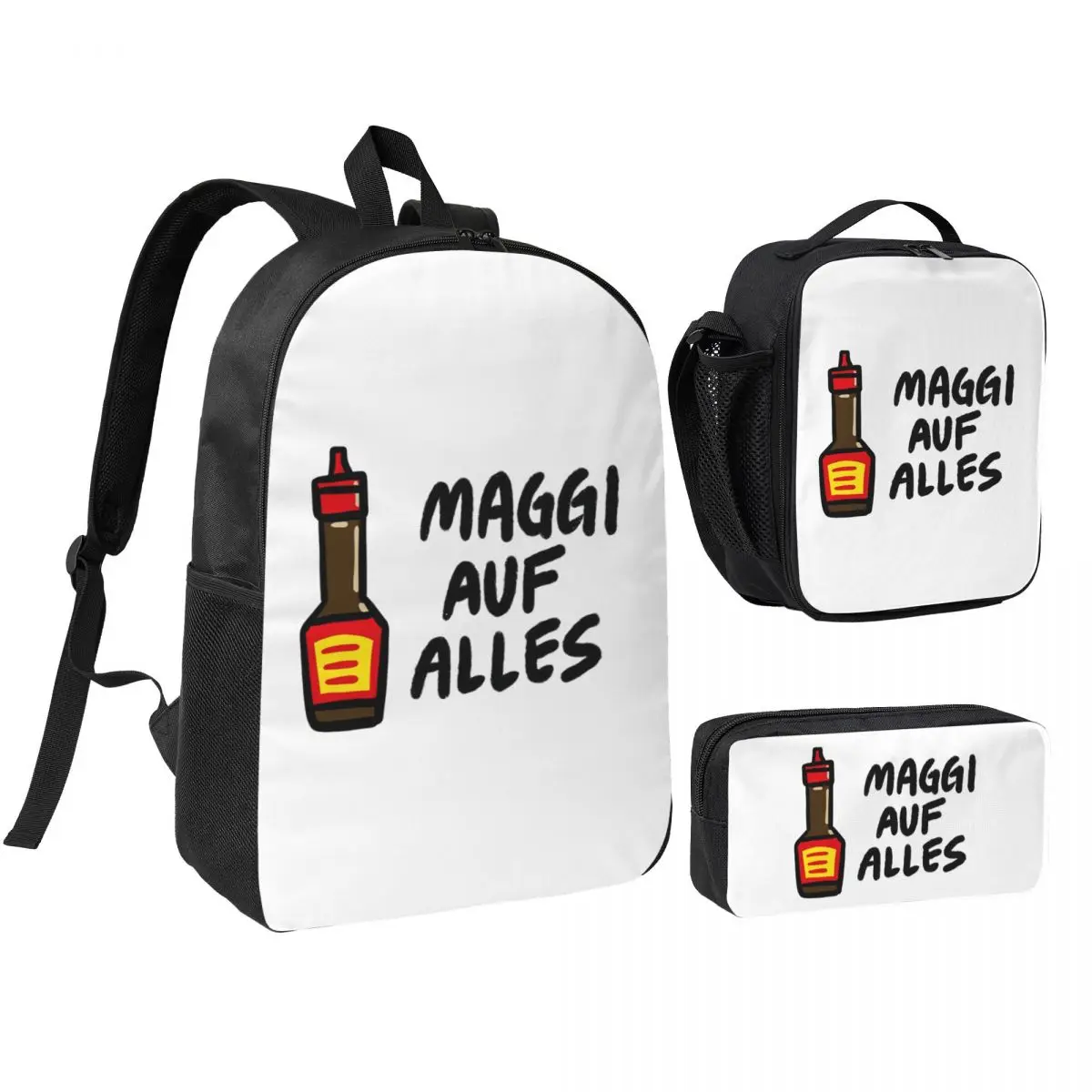 Maggi Auf Alles (Deutsch) Backpack Boys Girls BookBag School Bag Laptop Shoulder Bags 3ps Insulated Lunch Bag Pencil Case
Maggi Auf Alles (Deutsch) Backpack Boys Girls BookBag School Bag Laptop Shoulder Bags 3ps Insulated Lunch Bag Pencil Case