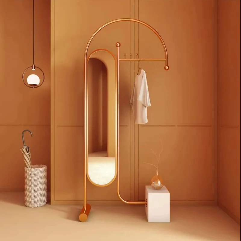 Bedroom floor-to-ceiling coat rack with makeup mirror integrated hanger Nordic doorway vertical coat rack
Bedroom floor-to-ceiling coat rack with makeup mirror integrated hanger Nordic doorway vertical coat rack