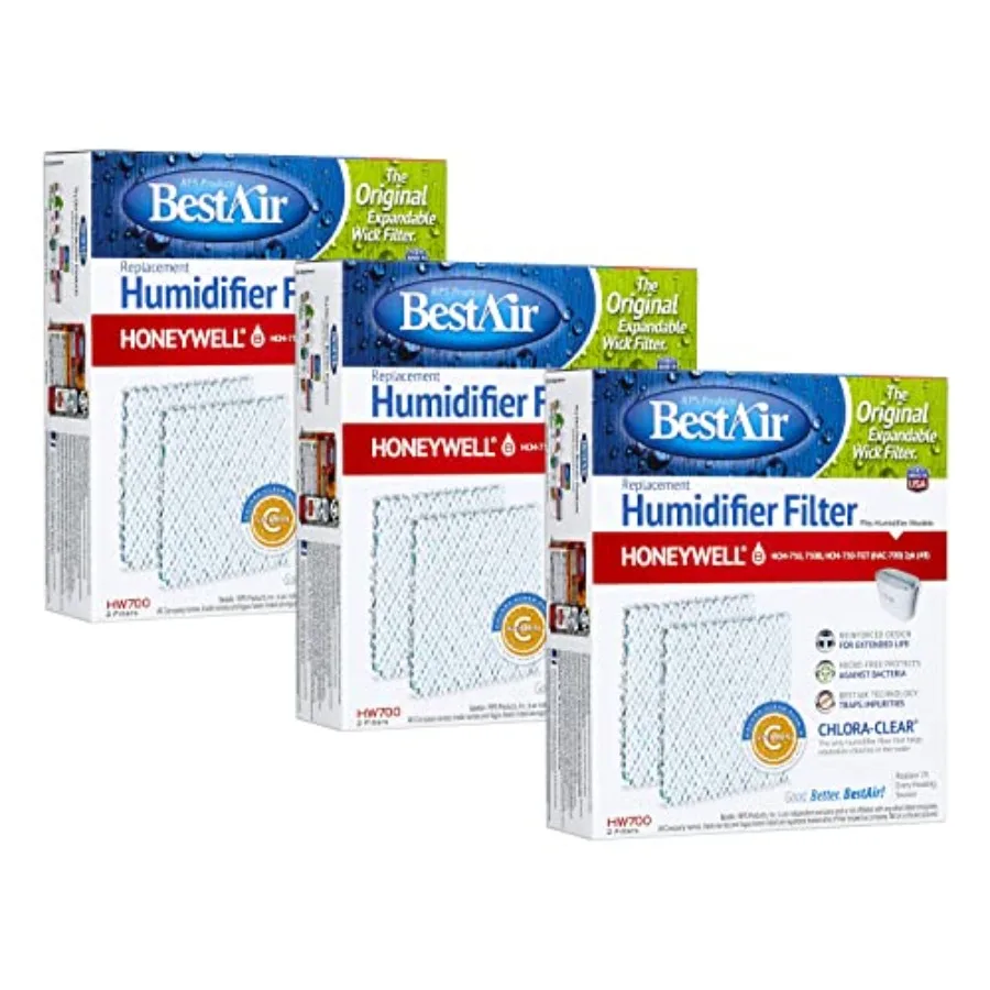 HW700-PDQ-3 Extended Life Humidifier Replacement Paper Wick Humidifier Filter, For Honeywell HCM750, 750-TGT HAC-700,5.9" x 1.8
HW700-PDQ-3 Extended Life Humidifier Replacement Paper Wick Humidifier Filter, For Honeywell HCM750, 750-TGT HAC-700,5.9" x 1.8