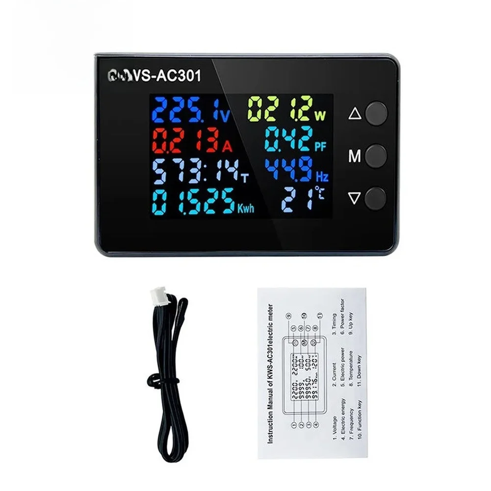 Multi Function Power Monitor Digital Voltmeter 50-300V 100A Current Monitor Display Voltage Current Power Energy Frequency
Multi Function Power Monitor Digital Voltmeter 50-300V 100A Current Monitor Display Voltage Current Power Energy Frequency