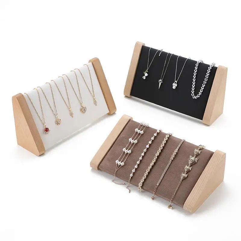 Solid Wood Ring Bracelet Display Rack Jewelry Store Specific Obliquity Display Props Necklace Holder Creative Decorations
Solid Wood Ring Bracelet Display Rack Jewelry Store Specific Obliquity Display Props Necklace Holder Creative Decorations