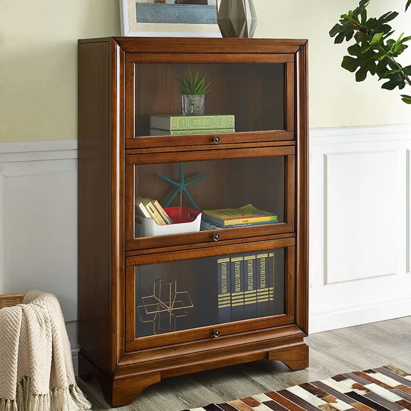 Pure log American bookcase with glass door shelf All solid wood children's retro storage cabinet European bookcase bookcase
Pure log American bookcase with glass door shelf All solid wood children's retro storage cabinet European bookcase bookcase