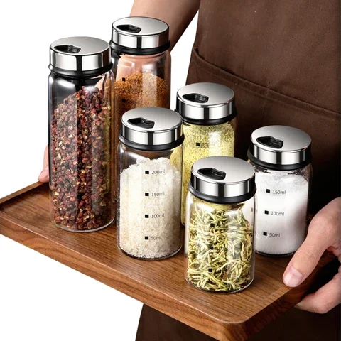 Steel Spice Jar Lid Glass Pepper Shaker Bottle Outlets Seasoning Condiment Storage Bottle Kitchen Gadgets Spice Tool Stainless
Steel Spice Jar Lid Glass Pepper Shaker Bottle Outlets Seasoning Condiment Storage Bottle Kitchen Gadgets Spice Tool Stainless