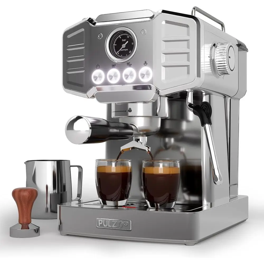 20-Bar hine or Home Barista, Built-In Steam Wand or Latte & puccino, StainlSteel Proional Coee hine with Visible Prure Guagem, P
20-Bar hine or Home Barista, Built-In Steam Wand or Latte & puccino, StainlSteel Proional Coee hine with Visible Prure Guagem, P