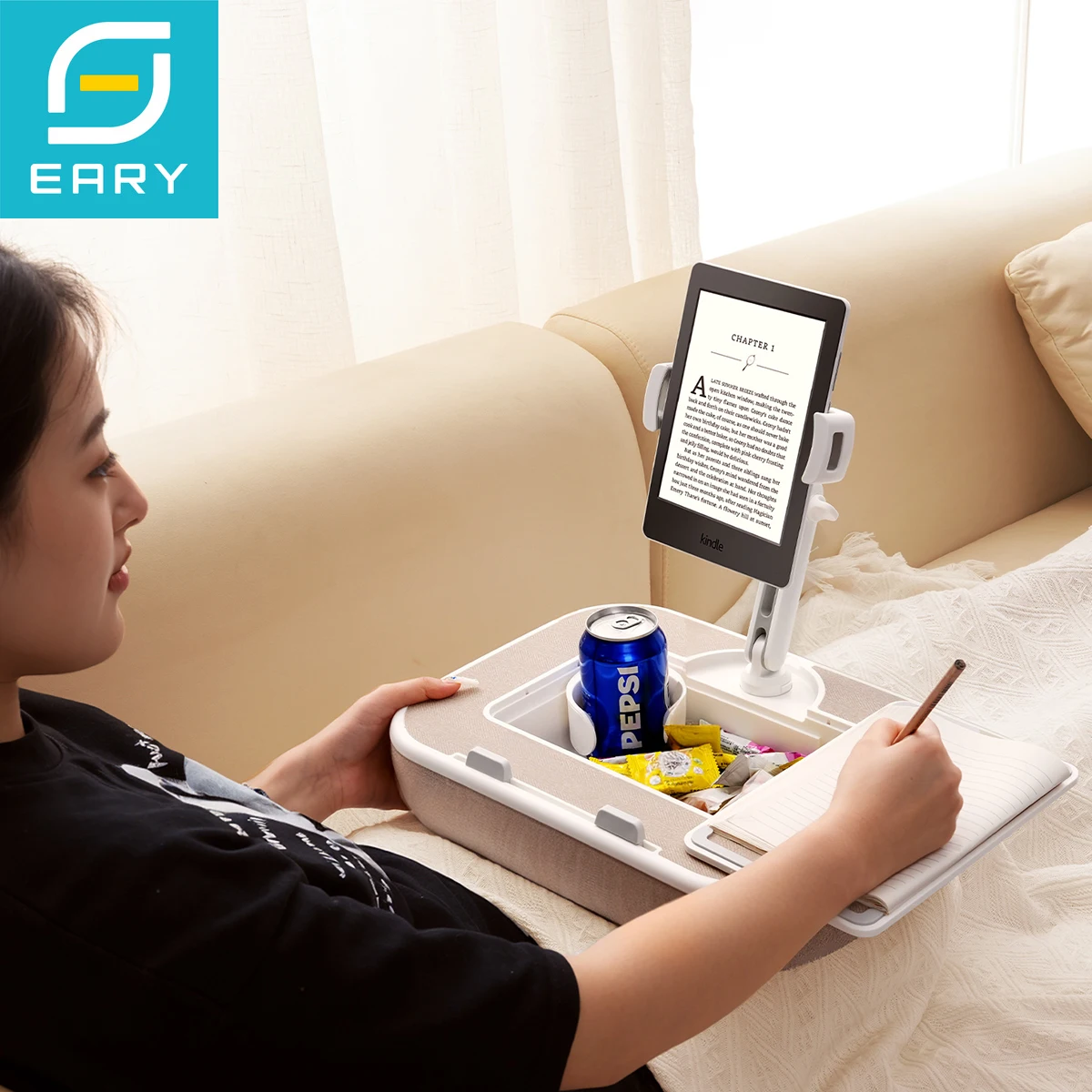 Подставка для подушки для планшета Eary, держатель kindle с 360° ° Вращающийся зажим для телефона iPad с чашей для закусок, подставкой для ноутбука для кровати, дивана, кресла
Подставка для подушки для планшета Eary, держатель kindle с 360° ° Вращающийся зажим для телефона iPad с чашей для закусок, подставкой для ноутбука для кровати, дивана, кресла