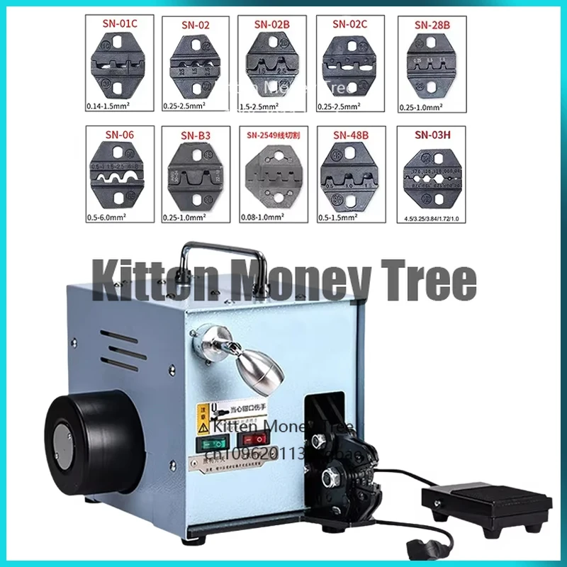 Electric Terminal Crimper Crimping Machine for DuPont/Tubular/Pre-insulated/Bare Terminal Crimper 0.25-6mm² Die Crimping Tools
Electric Terminal Crimper Crimping Machine for DuPont/Tubular/Pre-insulated/Bare Terminal Crimper 0.25-6mm² Die Crimping Tools