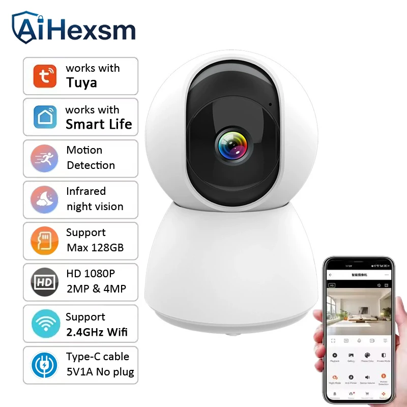 2K 4MP WiFi Camera Tuya Smart Home Indoor Wireless 355 IP Surveillance Camera AI Automatic Tracking Security CCTV Baby Monitor
2K 4MP WiFi Camera Tuya Smart Home Indoor Wireless 355 IP Surveillance Camera AI Automatic Tracking Security CCTV Baby Monitor