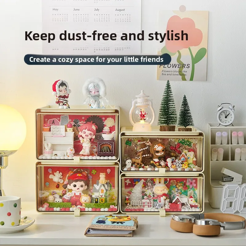 Transparent Doll Display Box Desktop Figurine Storage Drawer Anti-dust Makeup Storage Box Plaything Organizer Bubble Mat
Transparent Doll Display Box Desktop Figurine Storage Drawer Anti-dust Makeup Storage Box Plaything Organizer Bubble Mat