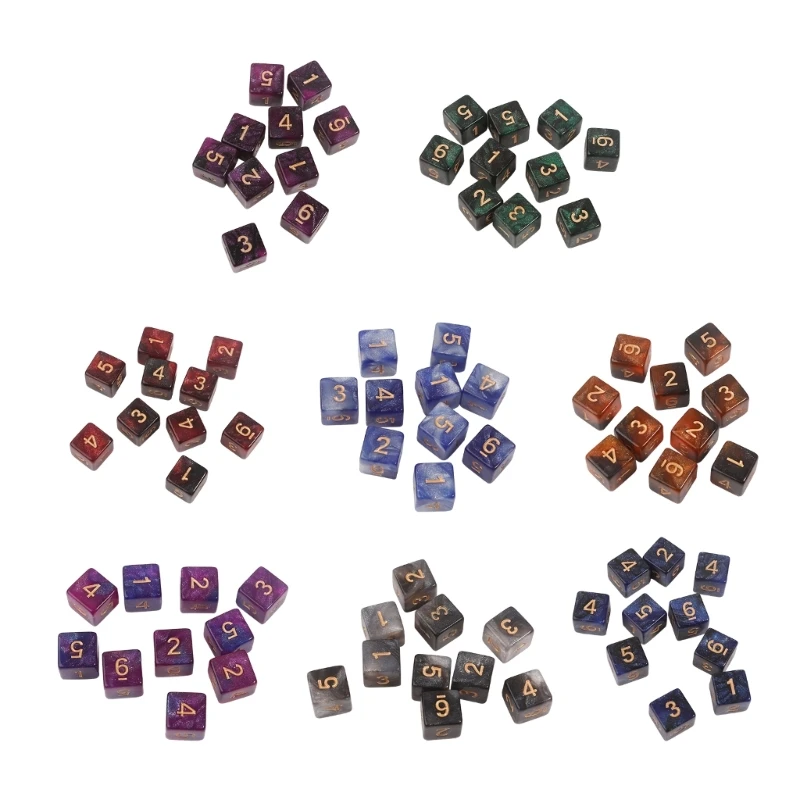 10Pcs Six Sided Acrylic Dices 15mm D6 Digital Cubes Square Corner Pearlized Dices Kids Educational DIY Board Game Dices
10Pcs Six Sided Acrylic Dices 15mm D6 Digital Cubes Square Corner Pearlized Dices Kids Educational DIY Board Game Dices