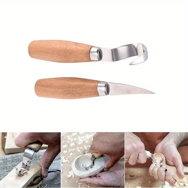 Wood Carving Knife Chisel Hook Knife Carving Tools Ergonomic Woodworking Spoon Durable Crooked Beginners Sculptural Professional
Wood Carving Knife Chisel Hook Knife Carving Tools Ergonomic Woodworking Spoon Durable Crooked Beginners Sculptural Professional