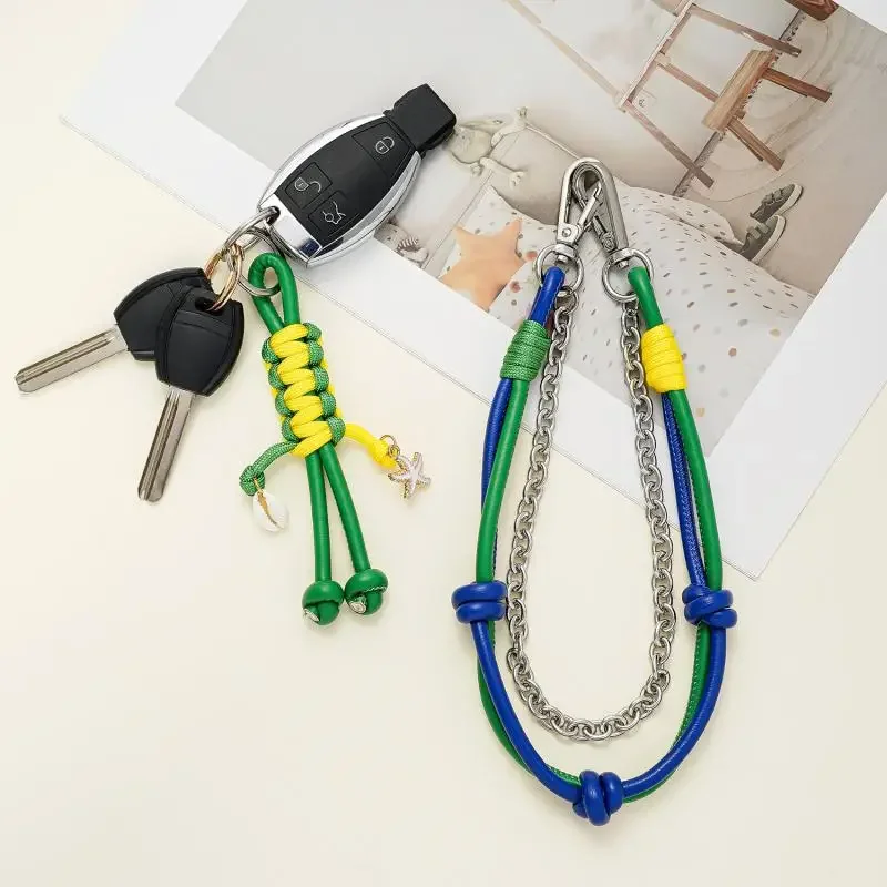 Multi-functional Detachable Rope Woven Metal Chain Lanyard Bag Hanging Accessories Fashion Leather Keychain Pendants Bags Chain
Multi-functional Detachable Rope Woven Metal Chain Lanyard Bag Hanging Accessories Fashion Leather Keychain Pendants Bags Chain