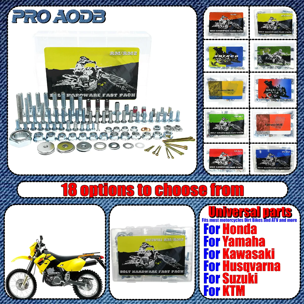 Hardware Plastics screw bolt repair rescue mending Full tool kit Fastener For SUZUKI 85-450 RMZ RM DRZ 2001-2025 For HONDA
Hardware Plastics screw bolt repair rescue mending Full tool kit Fastener For SUZUKI 85-450 RMZ RM DRZ 2001-2025 For HONDA