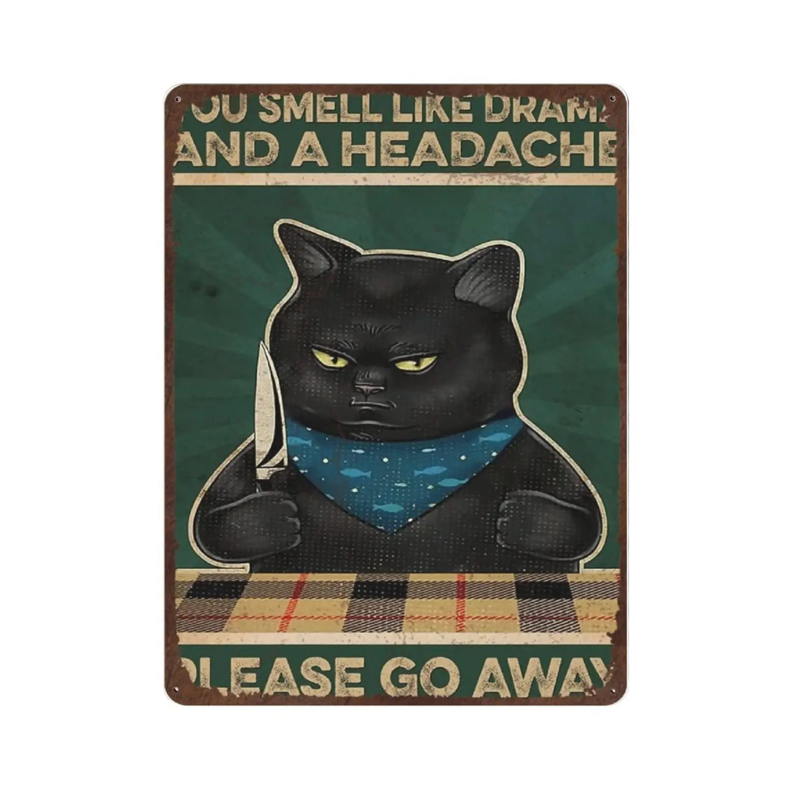 Antique Durable Thick Metal Sign,Love Cat You Smell Like Drama and A Headache Please Go Away Tin Sign,Vintage Wall Decor,Novelty
Antique Durable Thick Metal Sign,Love Cat You Smell Like Drama and A Headache Please Go Away Tin Sign,Vintage Wall Decor,Novelty