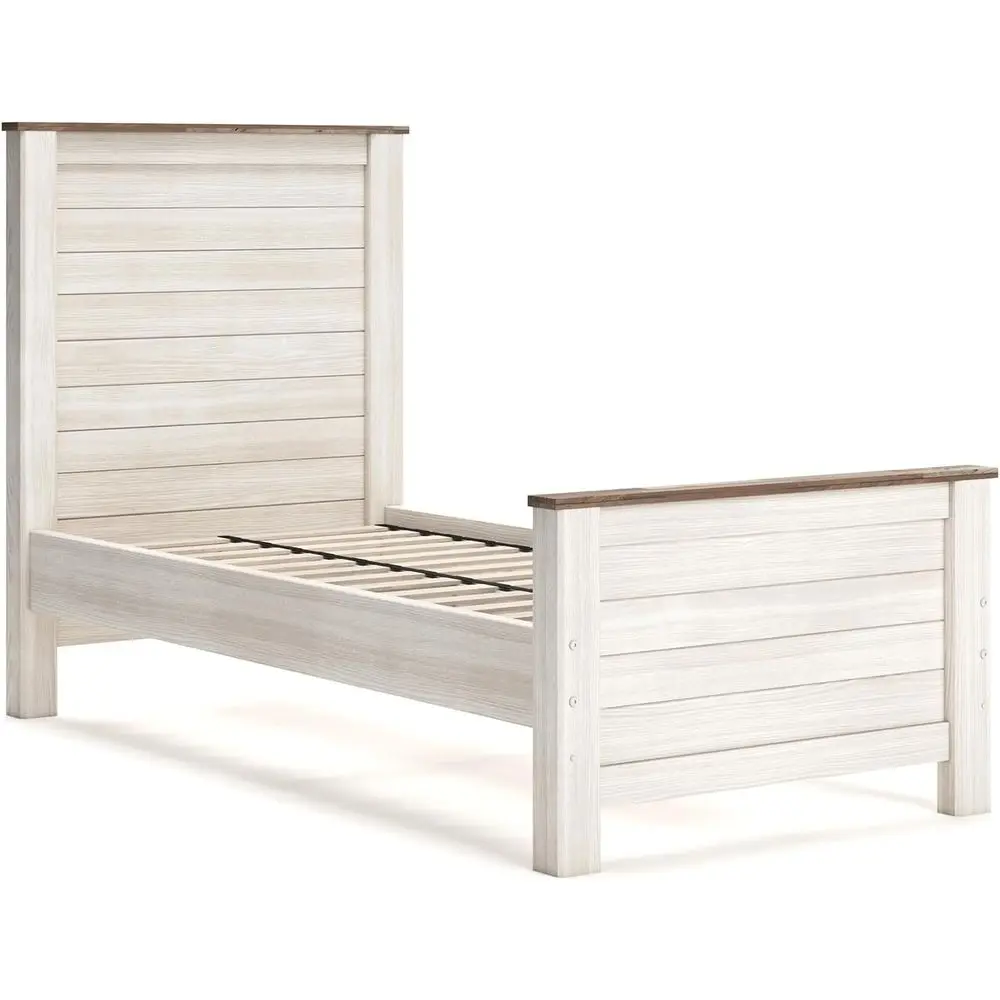Signature Design by Ashley Willowton Casual Twin Panel Bed with Metal Slats, oundation or Box Spring Needed, Whitewash
Signature Design by Ashley Willowton Casual Twin Panel Bed with Metal Slats, oundation or Box Spring Needed, Whitewash