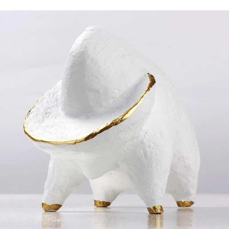 Gold-plated Animal Statue Room Aesthetics Decor Ornaments Rhinoceros Imitation Resin Sculpture Desk Decoration
Gold-plated Animal Statue Room Aesthetics Decor Ornaments Rhinoceros Imitation Resin Sculpture Desk Decoration