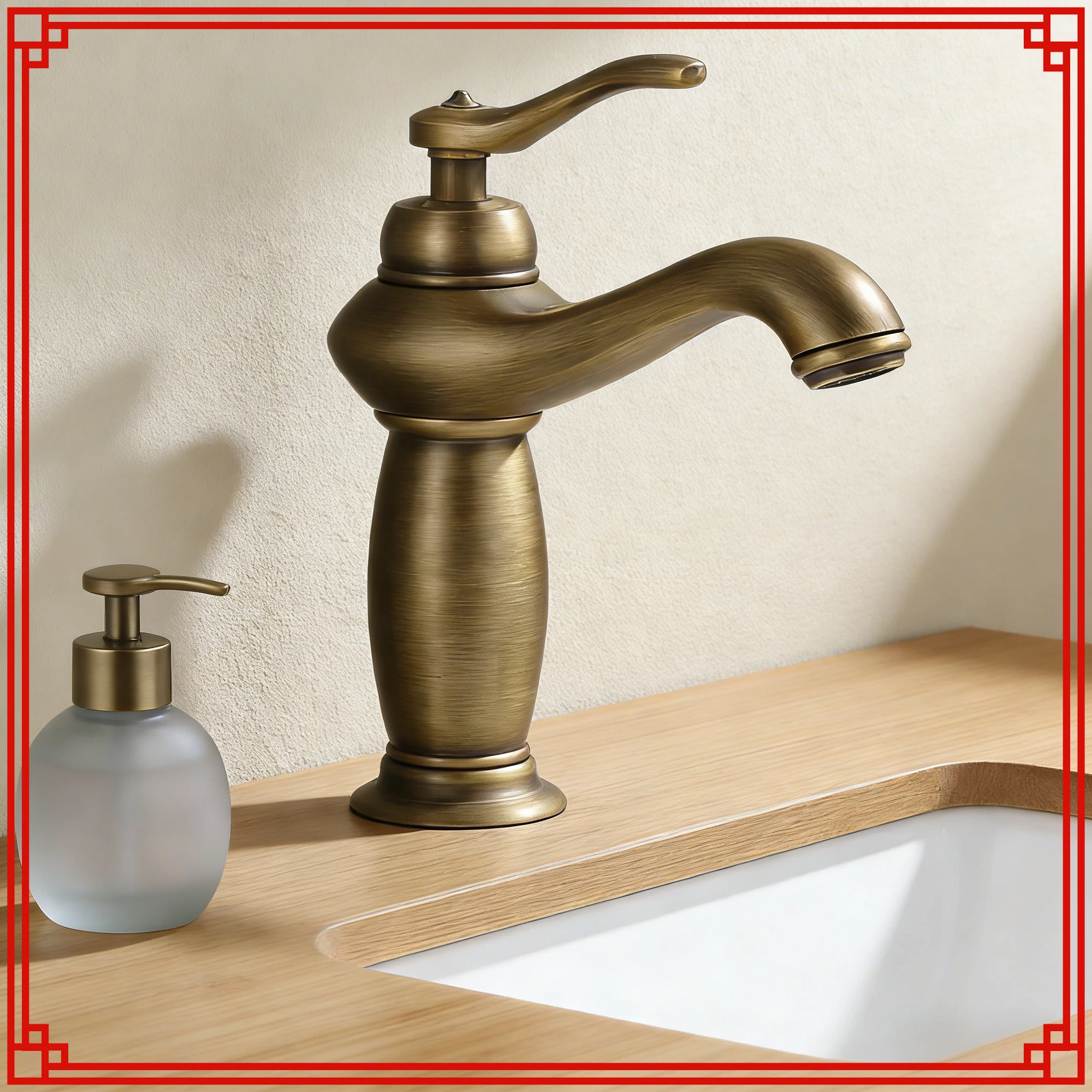 Новый латунный смеситель во французском ретро-американском античном стиле - смеситель для умывальника для ванной комнаты и горячей воды
Новый латунный смеситель во французском ретро-американском античном стиле - смеситель для умывальника для ванной комнаты и горячей воды