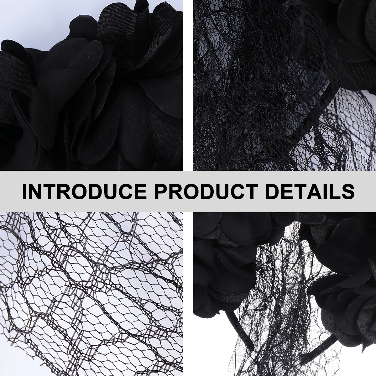 Black Mesh Artificial Flowers Simulated Flowers Headdress for Halloween Party Decorations Easy to Wear Floral Hairb Accessories
Black Mesh Artificial Flowers Simulated Flowers Headdress for Halloween Party Decorations Easy to Wear Floral Hairb Accessories
