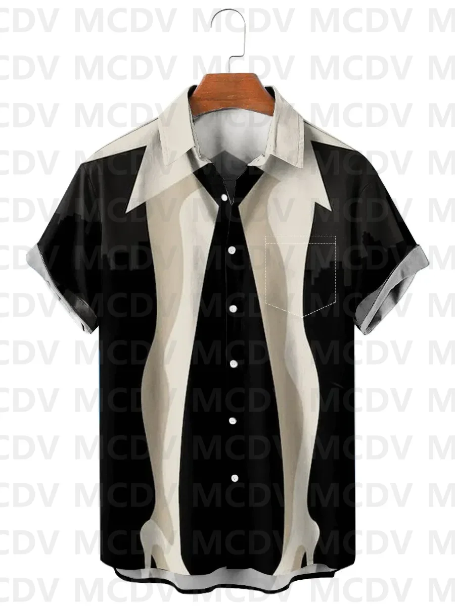 Men's Hawaiian Shirt White And Black Colorblock Hands Print Short Sleeve Shirt
Men's Hawaiian Shirt White And Black Colorblock Hands Print Short Sleeve Shirt