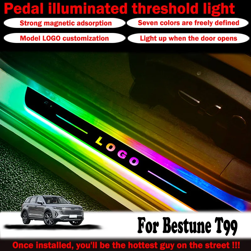 For Bestune T99 car threshold light custom logo LED welcome light threshold pedal light accessories easy to install
For Bestune T99 car threshold light custom logo LED welcome light threshold pedal light accessories easy to install