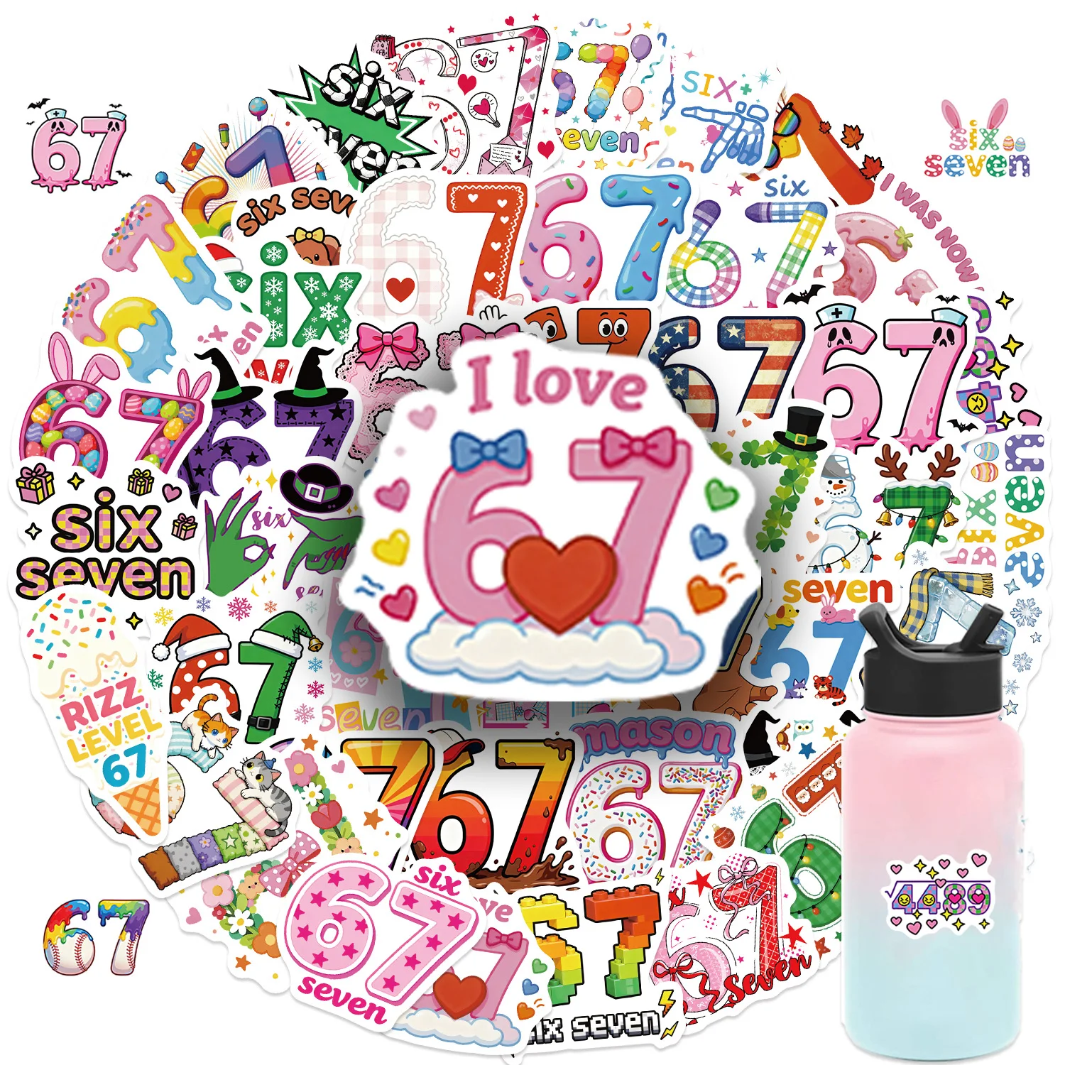 50/100PCS Funny 67 Six Seven Stickers 67 DIY Stickers Scrapbooking Phone Luggage Waterproof Decals
50/100PCS Funny 67 Six Seven Stickers 67 DIY Stickers Scrapbooking Phone Luggage Waterproof Decals