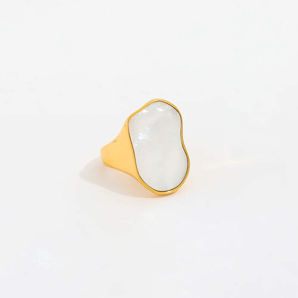 Joolim Jewelry High End PVD Wholesale Elegant Luxury Delicate Big Irregular Shell Stainless Steel Finger Ring for Women
Joolim Jewelry High End PVD Wholesale Elegant Luxury Delicate Big Irregular Shell Stainless Steel Finger Ring for Women
