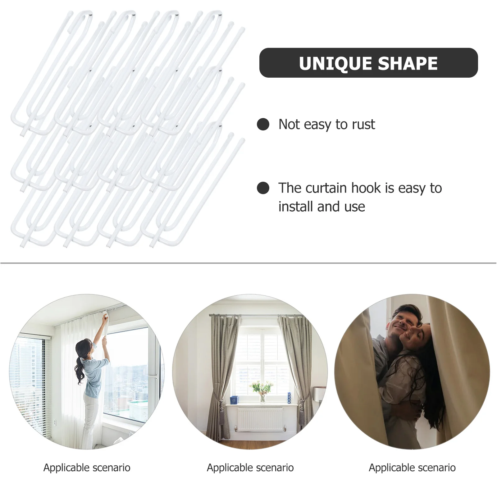 30pcs Stainless Steel Fabric Fork Hooks Curtain Rustproof Drapery Track Pleat Metal Four Prong Long Lasting Shower Home Decor
30pcs Stainless Steel Fabric Fork Hooks Curtain Rustproof Drapery Track Pleat Metal Four Prong Long Lasting Shower Home Decor
