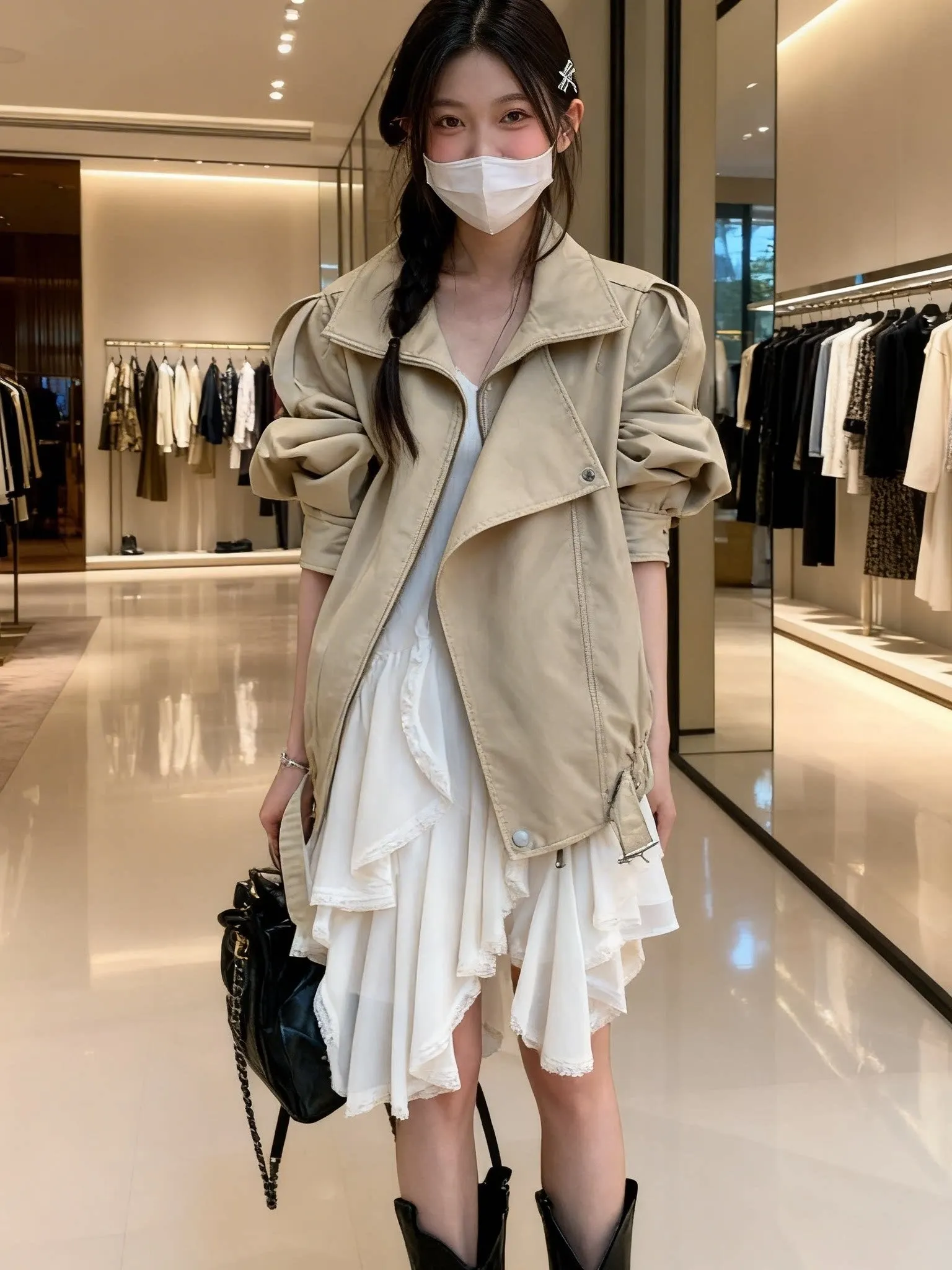 Retro Floral Lace Trim Splicing Design Sensation Thin Gauze Dress Stand Collar Can Be Folded Short Style Windbreaker for Women
Retro Floral Lace Trim Splicing Design Sensation Thin Gauze Dress Stand Collar Can Be Folded Short Style Windbreaker for Women
