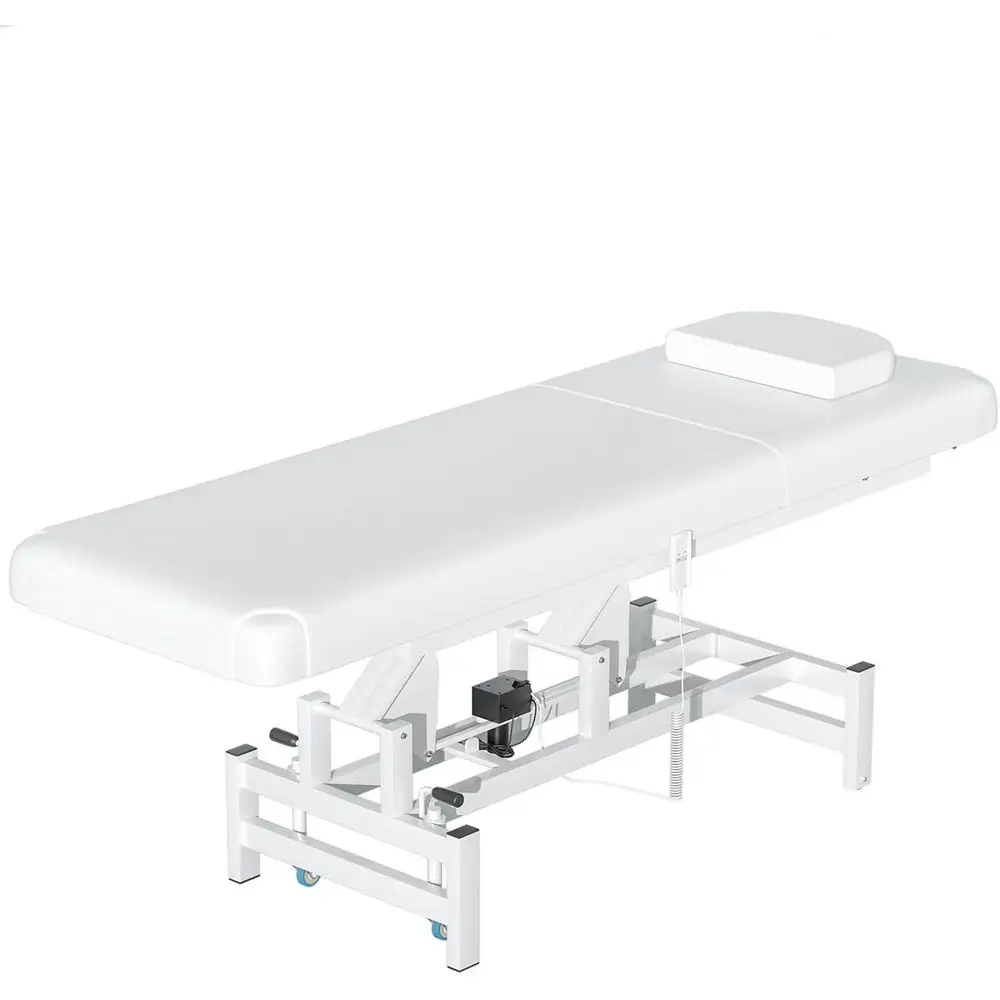 Professional Electric Massage Table with Adjustable Backrest, Lockable Wheels, 4 Foam, 1500 lbs Capacity, White
Professional Electric Massage Table with Adjustable Backrest, Lockable Wheels, 4 Foam, 1500 lbs Capacity, White