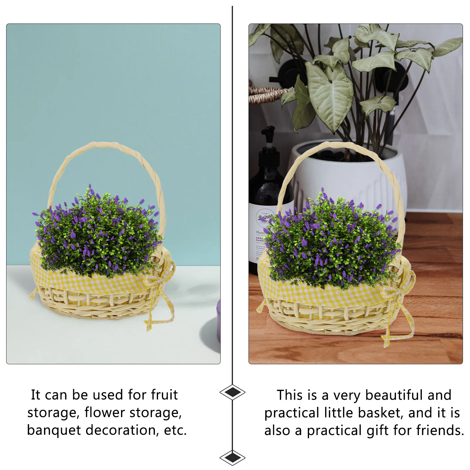 Handmade Natural Rattan Flower Basket Woven Rustic Portable Home Decorative Storage Multi-Purpose Flower Holder Simple Basket 
Handmade Natural Rattan Flower Basket Woven Rustic Portable Home Decorative Storage Multi-Purpose Flower Holder Simple Basket