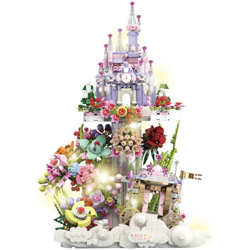MOC Medieval Flower Fairyland Rose Castle Building Blocks Set Cake Palace Princess Rose Carriage Toys Children Birthday Kid Gift
MOC Medieval Flower Fairyland Rose Castle Building Blocks Set Cake Palace Princess Rose Carriage Toys Children Birthday Kid Gift
