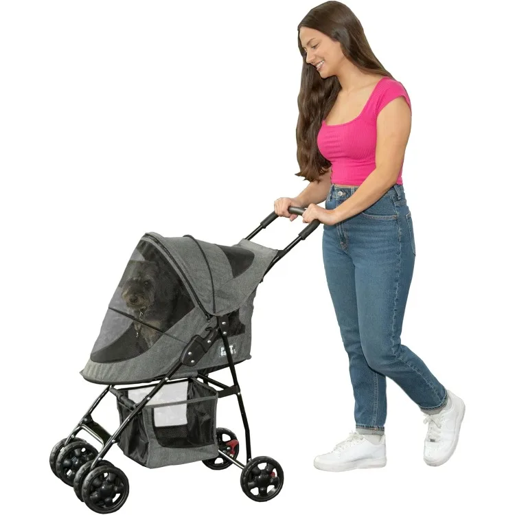 Happy Trails Lite Pet Stroller for Cats/Dogs, Zipper Entry, Easy Fold with Removable Liner, Safety Tether, Storage Basket
Happy Trails Lite Pet Stroller for Cats/Dogs, Zipper Entry, Easy Fold with Removable Liner, Safety Tether, Storage Basket