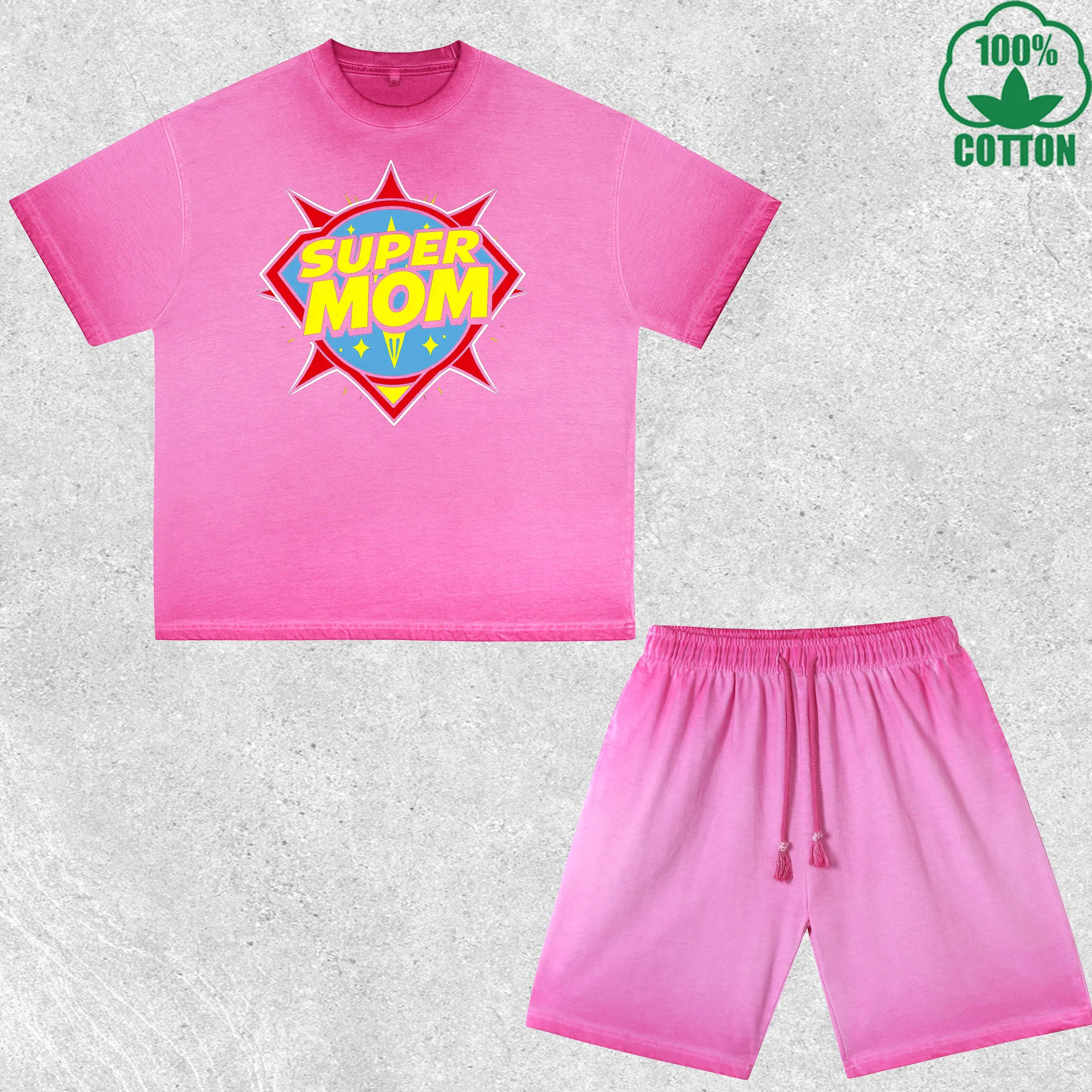 Super Mom Printed Dirty Wash T-Shirt Shorts Set Multicolor Combo Loose Trendy Fashionable 100%Cotton Short Value Pack
Super Mom Printed Dirty Wash T-Shirt Shorts Set Multicolor Combo Loose Trendy Fashionable 100%Cotton Short Value Pack