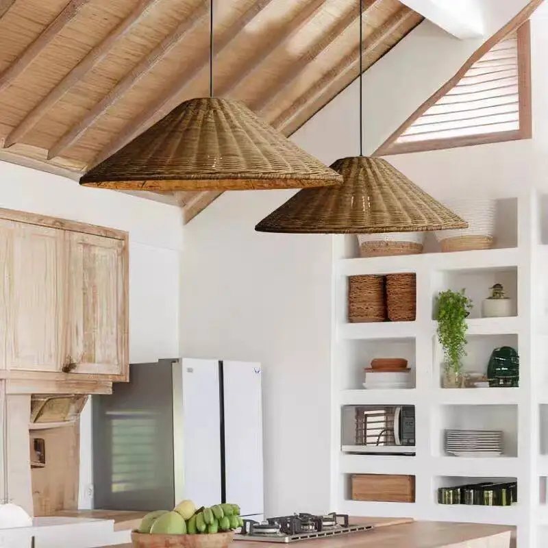 Minimalist rattan pendant light, handmade bamboo woven restaurant light, tea room, homestay, retro home decoration
Minimalist rattan pendant light, handmade bamboo woven restaurant light, tea room, homestay, retro home decoration